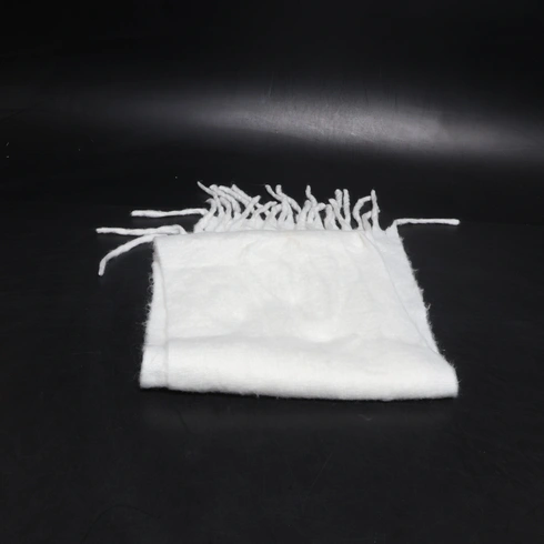 Biely šál so strapcami, 180 cm