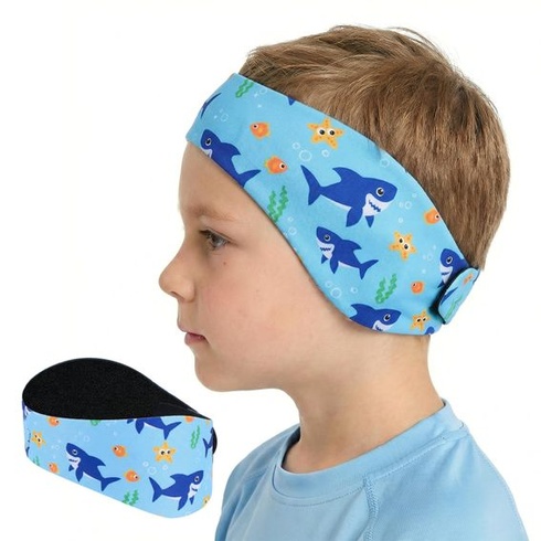 Čelenka na plávanie Gogokids pre deti i dospelých, ochrana sluchu, modrá, 1 balenie – M