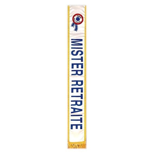 Oficiálna šatka Mister Retraite - Polyester - Biela - Letná - Dámska - Šatka