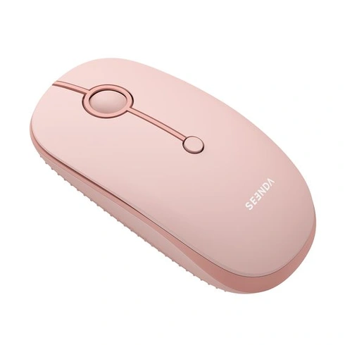 Bluetooth myš seenda MOU001, tichá, pripája sa k 3 zariadeniam, ružová