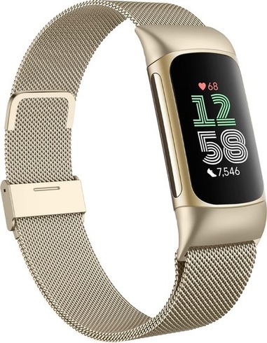 Kovový náramok kompatibilný s Fitbit Charge 6, nastaviteľný nerezový sieťovaný remienok s magnetickou