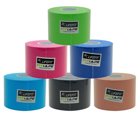 KinesionLIFEFIT® tape 5cmx5m, 6ks, mix farieb