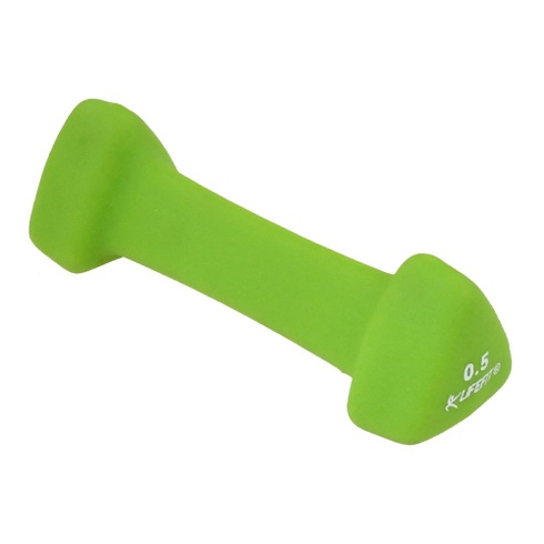 Neoprénová činka LIFEFIT® TRIANGLE 1 x 0,5 kg, zelená