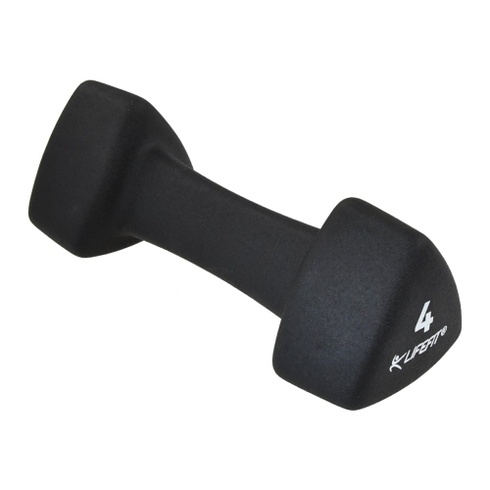 Neoprénová činka LIFEFIT® TRIANGLE 1 x 4,0 kg, čierna