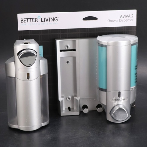 Better Living Products Zásobník do sprchy 2, Zásobník na šampon a mýdlo, 325,3 ml, Satin Silver,
