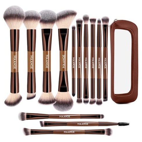 MAANGE 13dielna sada štetcov na make-up s puzdrom – Profesionálna sada štetcov na denné a cestovné