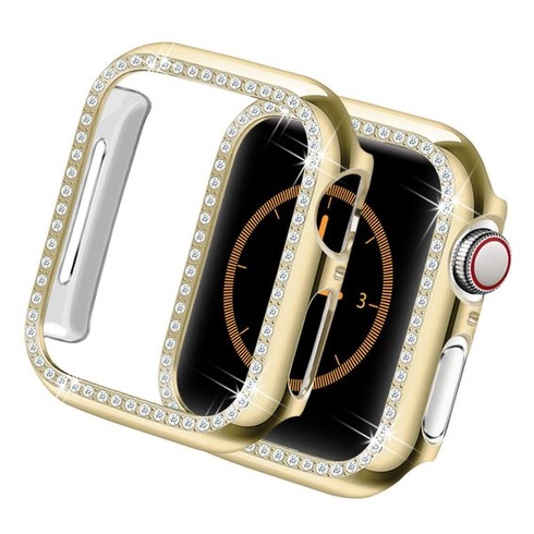 Kompatibilný s puzdrom Apple Watch 42mm Series 3 2 1, pevné PC púzdro s trblietavými kamienkami v