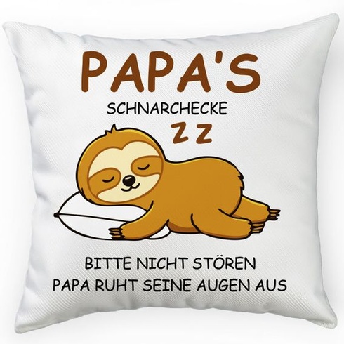 Vtipná biela obliečka na vankúš s leňostojom 45*45 cm Darčeky pre otca White-dad