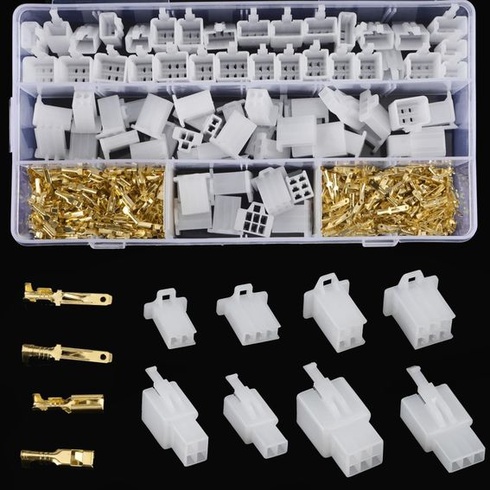 580 ks káblových konektorov 2 3 4 6 pinov, ploché zásuvky s rozstupom 2,8 mm, samec/samica, púzdro