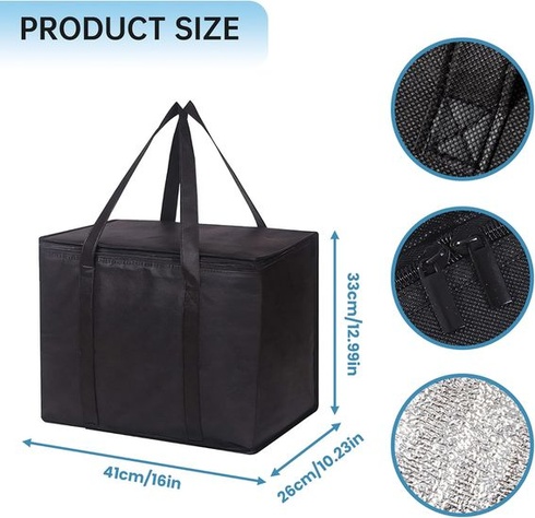 2 x 40l chladiace tašky + 10 chladiacich vakov, veľká skladacia chladiaca taška (41x26x33cm),