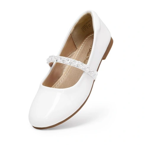Baleríny dívčí Dream Pairs bílé, vel. 28 EU