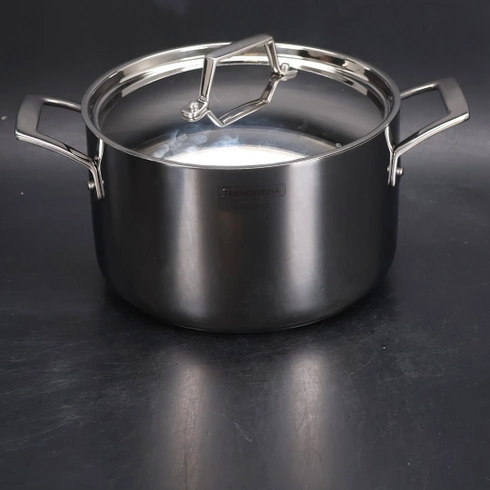 Pekáč Tramontina Grano s poklicí, Ø 20 cm, 3,8 litru, nerezová ocel, vhodné do indukce, vhodné do