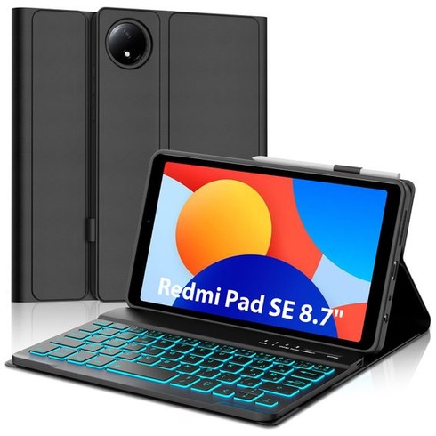 IVEOPPE púzdro s klávesnicou pre Xiaomi Redmi Pad SE 8,7 palca, púzdro s klávesnicou so 7 farbami a