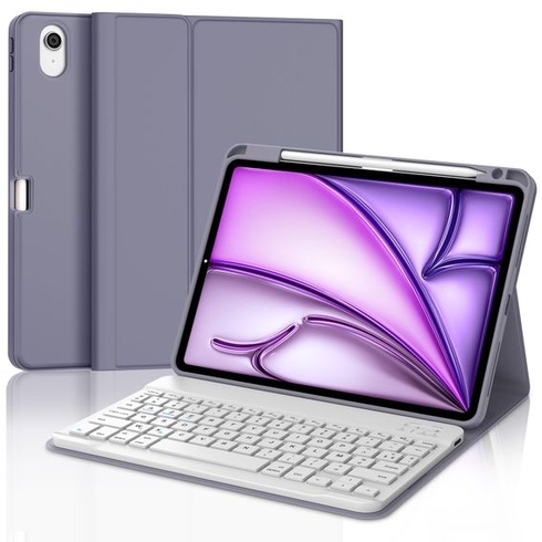 IVEOPPE klávesnica pre iPad Air 11 palcov M4 2026/M3 2025/M2 2024, francúzske puzdro AZERTY s