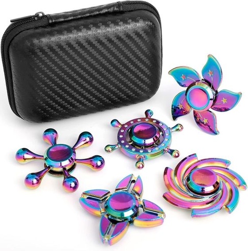 Dúhový fidget spinner, stolná hračka s otočným spinnerom pre prsty a ruky pre deti i dospelých, darček