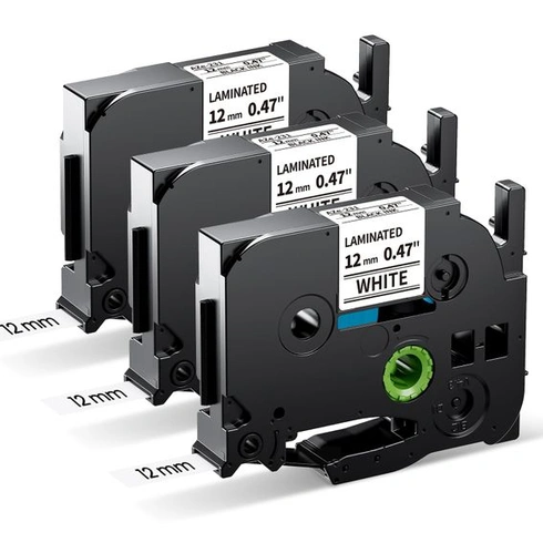 MarkField kompatibilný s páskami Brother P-touch TZe-231 12mm páska s etiketami čierny na bielom