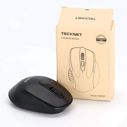 TECKNET Bluetooth myš, 4800 DPI bezdrôtová ergonomická myš (tri-režimy: BT 5.0/3.0+2.4G), výdrž