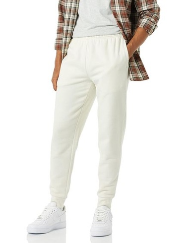 Pánske nohavice Amazon Essentials Jogger, fleecové, pohodlný strih, veľkosť S, krémové