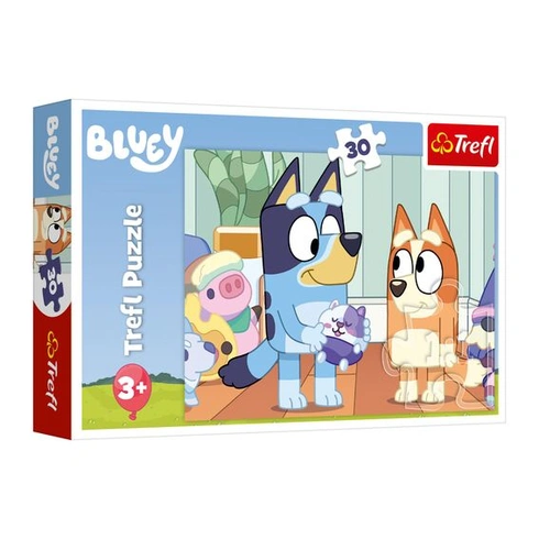 Trefl - 30dílné puzzle, S Blueym je to vždycky zábava, Bluey, věk 3+