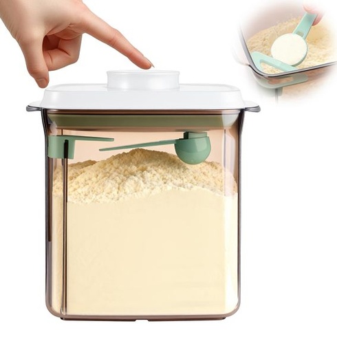 Dávkovač sušeného mlieka 1700ml Uzavretá úložná krabička s lyžičkou Sušené mlieko Dózička na detskú
