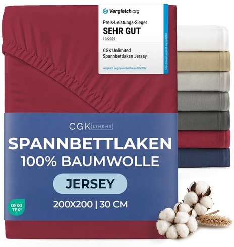 Napínací prostěradlo CGK Unlimited burgundy