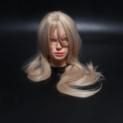 RUWISS Dlhé rovné blond parochne s ofinou, 65 cm vrstvené syntetické vlasy parochne pre ženy, vhodné