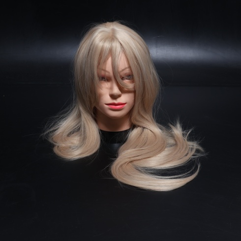 RUWISS Dlouhé rovné blond paruky s ofinou, 65 cm vrstvené syntetické vlasy paruky pro ženy, vhodné