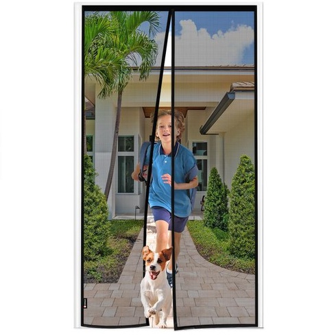 Sieť proti hmyzu na dvere bez vŕtania, 110x210cm, sieť proti hmyzu na dvere so silnými magnetmi,