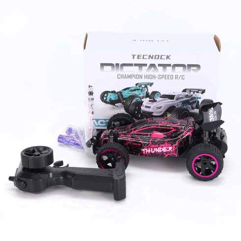 RC auto Tecnock s LED ružová
