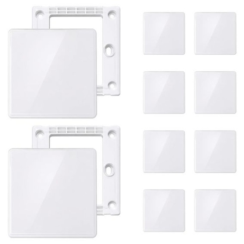 10 záslepiek pre elektrické zásuvky, plastové krytky zásuviek 8,6x8,6 cm
