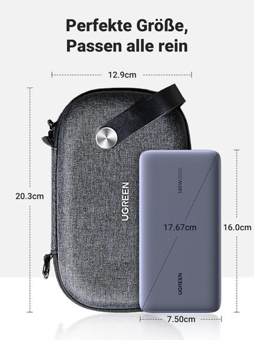 UGREEN Case Elektronická káblová taška Elektronická cestovná taška Organizér na nabíjačky, pevné