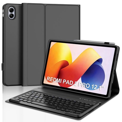 Ochranné pouzdro s klávesnicí pro Redmi Pad 2 Pro/Xiaomi Poco Pad 12,1 palce, bezdrátová Bluetooth