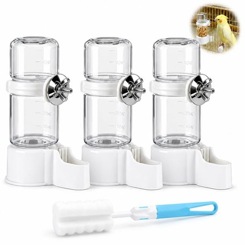 3 dávkovače vody pre vtáky 140ml, automatické nádoby na pitie a kŕmenie