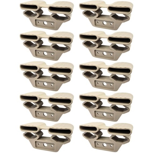 Cyclingcolors 10x Dvojité držáky lamel Dlouhé 38 x 8 mm Elastomer pro lamelový rošt Dřevěný rám