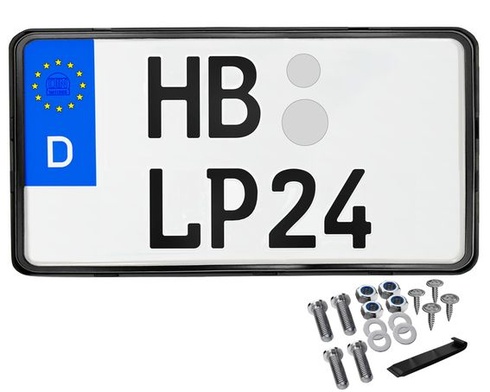 Držiak ŠPZ 240x130 mm, pre ľahké motocykle, motorky a traktory. Bezrámový držiak ŠPZ, zosilňovač ŠPZ,
