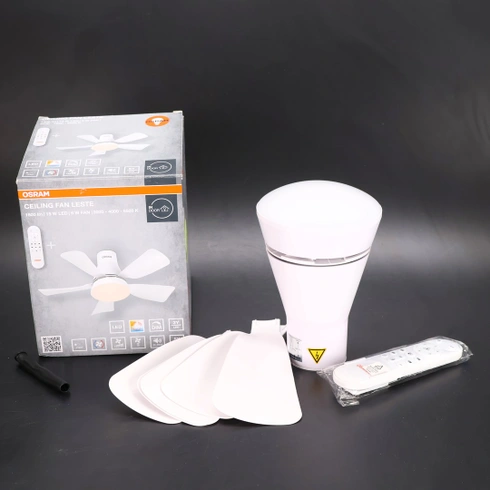 Stropný ventilátor Osram LED Leste, biely, 21 W, 1200 lm, 3000/4000/6500 K, 445 mm, vyžarovací uhol
