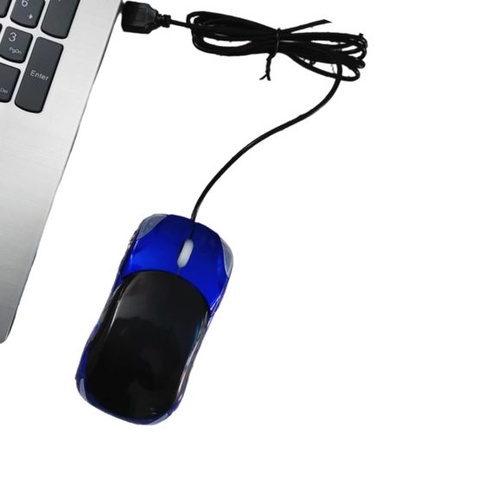 3D optická myš s automatickým tvarovaním a káblom USB (modrá)