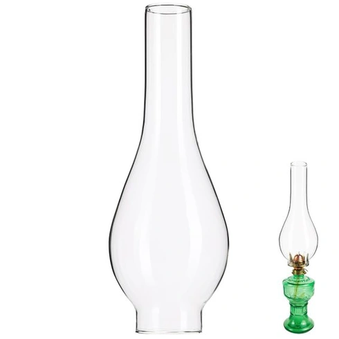 Tienidlo Ciieeo pre olejovú lampu vyrobené z číreho skla, sklenený valec pre petrolejovú lampu,