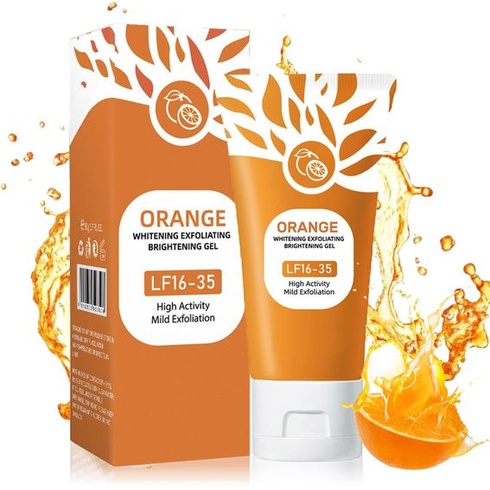 Exfoliační gel s pomerančovými enzymy, přírodní pomerančový peeling, čisticí a hydratační přípravek
