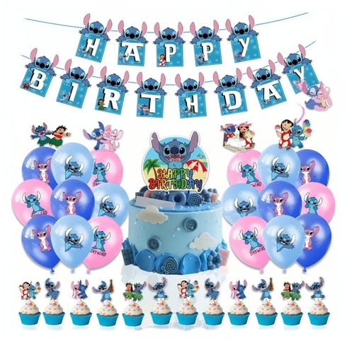 Veľká narodeninová sada Lilo a Stitch 46ks
