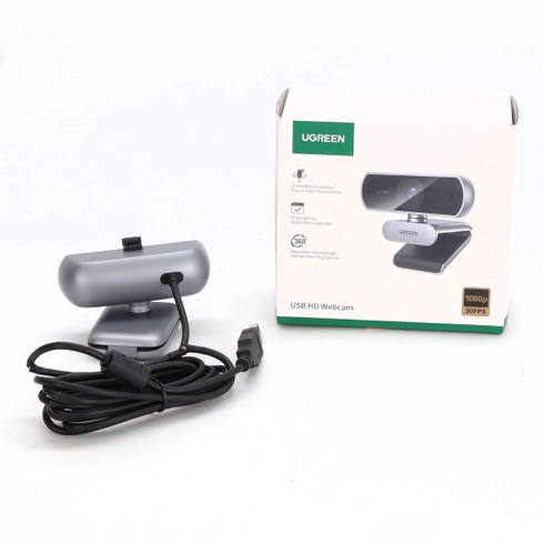 UGREEN Webcam Full HD 1080P/30fps USB A webkamera s mikrofonem pro PC, automatická korekce světla,