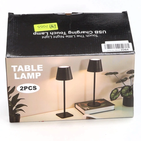Stolní lampa Liyabber černá 2 ks LED