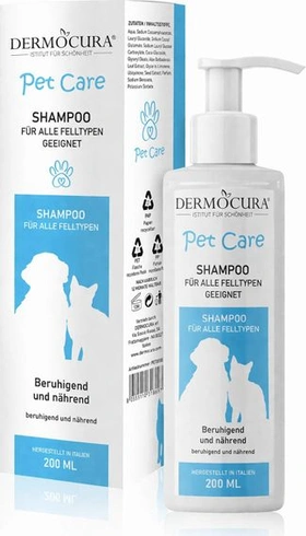 Dermocura Šampón pre psov s citlivou kožou a dermatitídou s účinkom proti svrbeniu – Šampón pre psov a