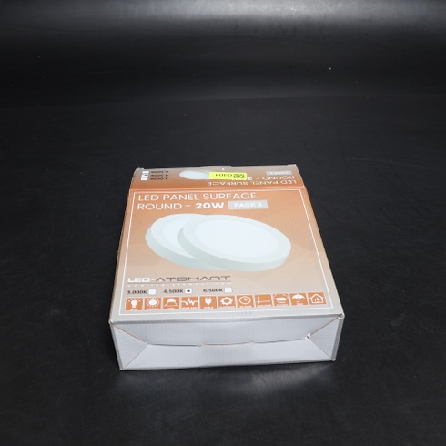LED ATOMANT Sada 2 okrúhlych LED povrchových stropných svietidiel 220 mm 20 W, neutrálna biela farba