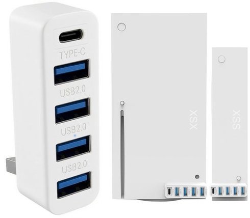 5portový USB Hub pre Xbox Series X/S, vysokorýchlostný rozbočovač USB Hub a rozširujúci adaptér pre