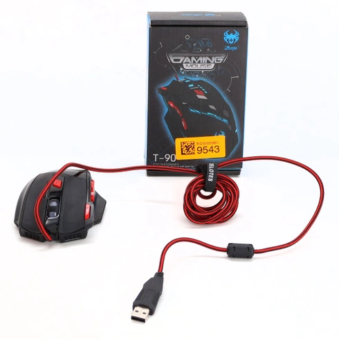 herná myš zelotes T90 9200 DPI, 8 programovateľných tlačidiel, viacrežimová LED, USB herná myš,