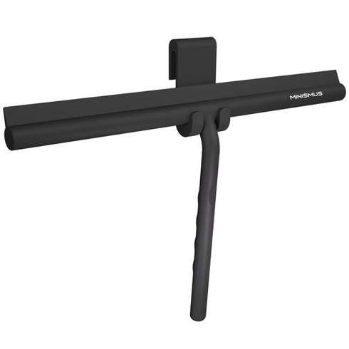 Sprchová stěrka Minimism, sprchová stěrka s držákem, 33 cm, černá.