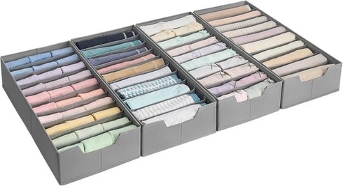 Organizér na spodní prádlo SONGMICS sada 4 ks, organizér do zásuvek pro šatní skříň IKEA PAX, s