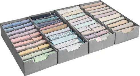 Organizér na spodnú bielizeň SONGMICS sada 4 ks, organizér do zásuviek pre šatníkovú skriňu IKEA PAX, s