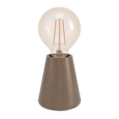 Stolová lampa Eglo Asby kužeľovitá, drevo
